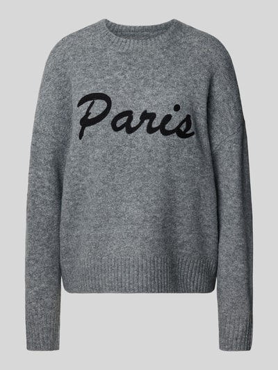 VERO MODA Regular fit gebreide pullover met wol, modell 'BOOM' Middengrijs - 2