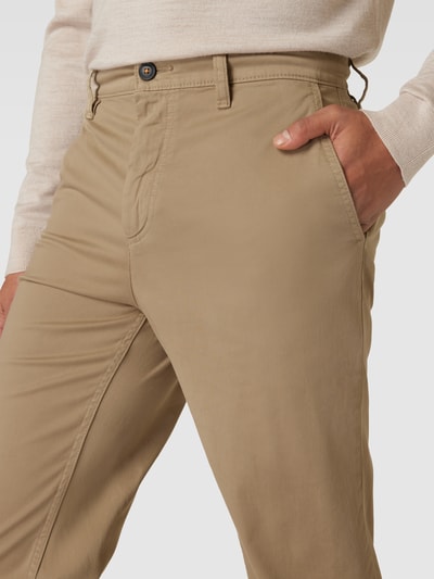 BOSS Orange Tapered fit chino met Franse steekzakken Beige - 3