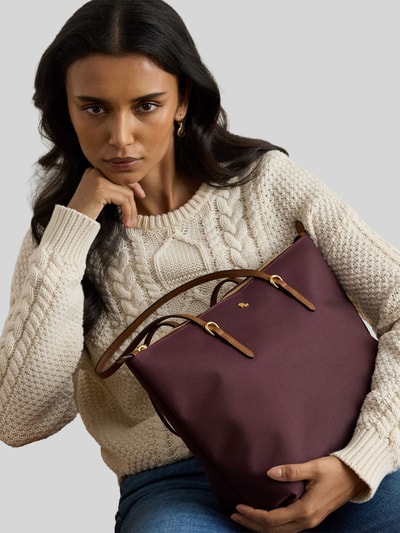 Lauren Ralph Lauren Henkeltasche mit Logo-Detail Modell 'KEATON' Bordeaux 1