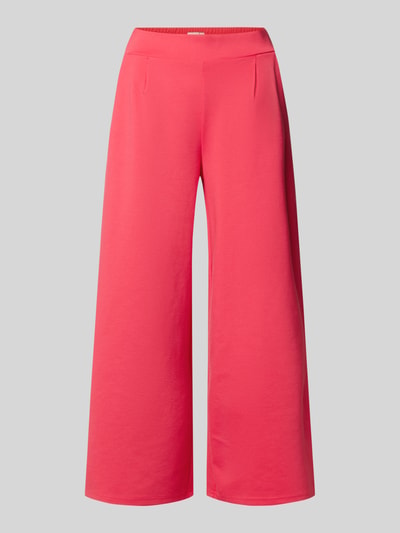 Produktfoto, Wide Leg Sweatpants mit elastischem Bund Modell 'Kate' von ICHI, kräftige Pinkfarbe, glatte Oberfläche, Material-Mix mit Viskose-Anteil