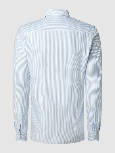 Profuomo Regular fit zakelijk overhemd van jersey Bleu - 4