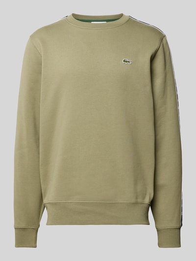 Lacoste Sweatshirt mit Label-Stitching Oliv 2