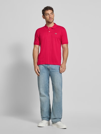 Lacoste Koszulka polo o kroju Regular Fit z czystej bawełny Mocnoróżowy 1