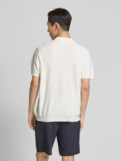 Casual Friday Relaxed Fit Poloshirt mit Strukturmuster Modell 'EDWARD' Offwhite 5