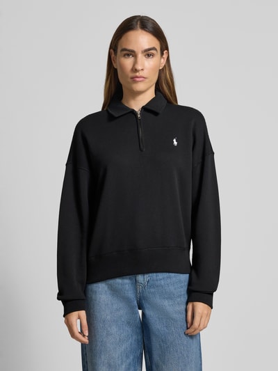 Polo Ralph Lauren Sweatshirt mit Polokragen und Label-Stitching Black 4