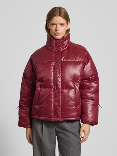 Noisy May Kurtka pikowana ze stójką model ‘ALLIE’ Bordowy 4