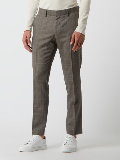 Tiger Of Sweden Pantalon met glencheck-motief, model 'Tord' Middenbruin - 4