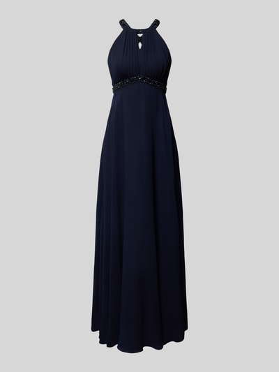 Jake*s Cocktail Abendkleid mit Ziersteinbesatz Marine Melange 2