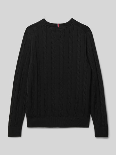 Tommy Hilfiger Teens Regular Fit Strickpullover aus reiner Baumwolle Black 3