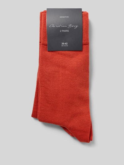 Christian Berg Men Socken aus Baumwoll-Mix Metallic Rot 3