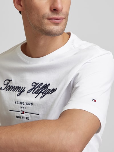 Tommy Hilfiger T-shirt met labelstitching Wit - 3