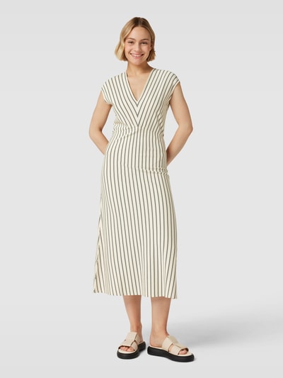 MM by Max Mara Midikleid mit Streifenmuster Modell 'VADA' Sand 4