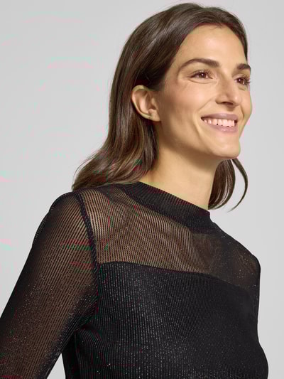 s.Oliver BLACK LABEL Slim Fit Langarmshirt mit Effektgarn Black 3