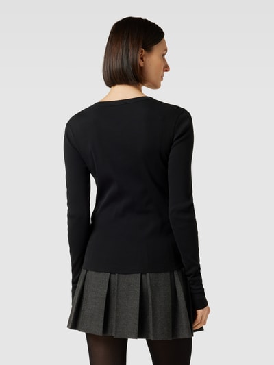 Drykorn Shirt met lange mouwen en ronde hals, model 'NURIT' Zwart - 5