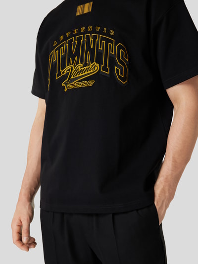 VTMNTS T-Shirt mit Label-Stitchings Schwarz 3