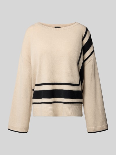 s.Oliver BLACK LABEL Loose Fit Strickpullover aus Woll-Mix Beige 2