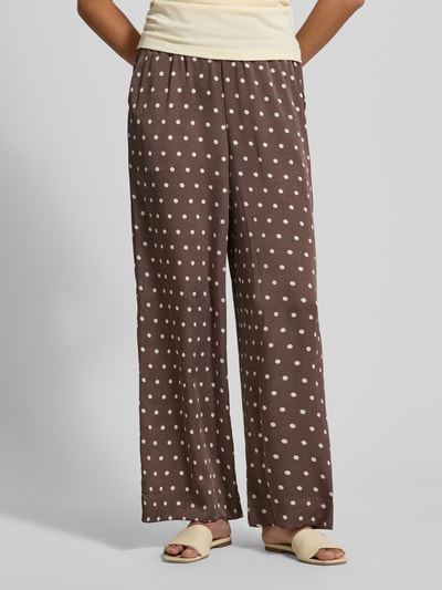 Neo Noir Stoffhose im Allover-Look Modell 'Sebba' Mittelbraun 4