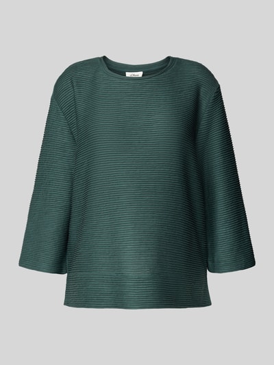 s.Oliver RED LABEL Relaxed fit sweatshirt met structuurmotief Donkergroen - 2