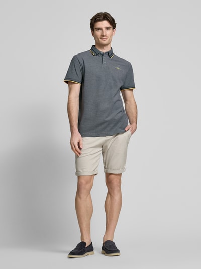 Tom Tailor Regular fit poloshirt met contraststrepen Middengrijs - 1