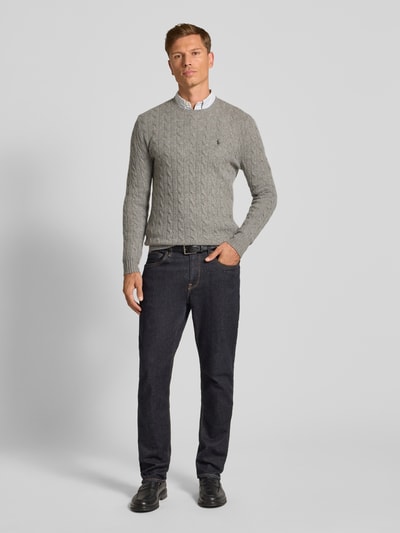 Polo Ralph Lauren Regular fit gebreide pullover van een mix van wol en kasjmier Donkergrijs - 1