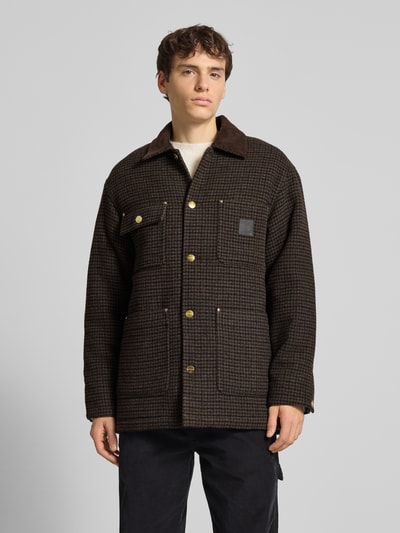 Carhartt Work In Progress Kurtka z kołnierzykiem typu kent Ciemnobrązowy 4