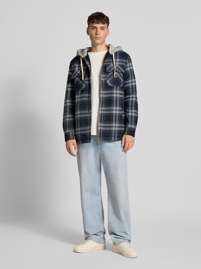Superdry Regular Fit Hemdjacke mit Brusttaschen Marine 1