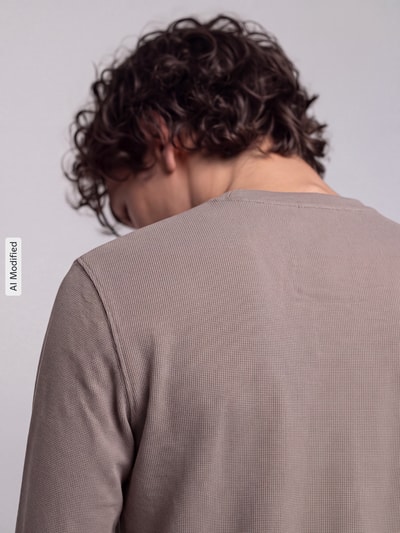 s.Oliver RED LABEL Regular fit shirt met lange mouwen van puur katoen Middenbruin - 3