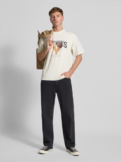 POCKIES T-Shirt mit Label-Print Weiss 1