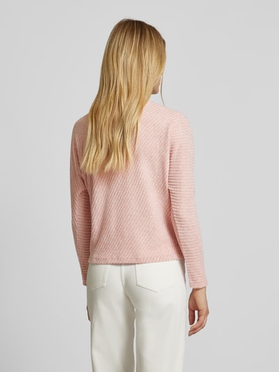 OPUS Shirt met lange mouwen en ronde hals, model 'Sakim' Rosé - 5