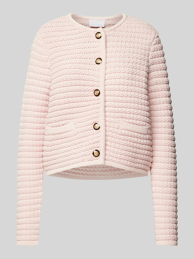 Jake*s Collection Strickjacke mit Strukturmuster Rosa 2