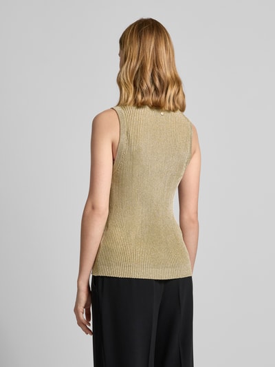 MOS MOSH Tanktop in Ripp-Optik Modell 'Relena' Gold 5