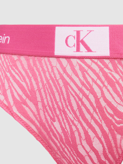 Calvin Klein Underwear String mit Animal-Print im semitransparenten Design Rosa 2