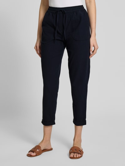 Soyaconcept Tapered fit broek met steekzakken, model 'Cissie' Marineblauw - 4