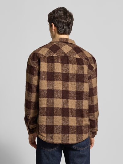 Tommy Jeans Loose Fit Freizeithemd mit Allover-Muster Mittelbraun 5