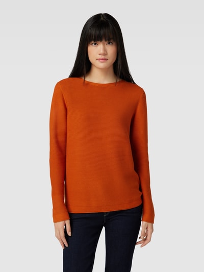 Tom Tailor Strickpullover mit Strukturmuster Orange 4