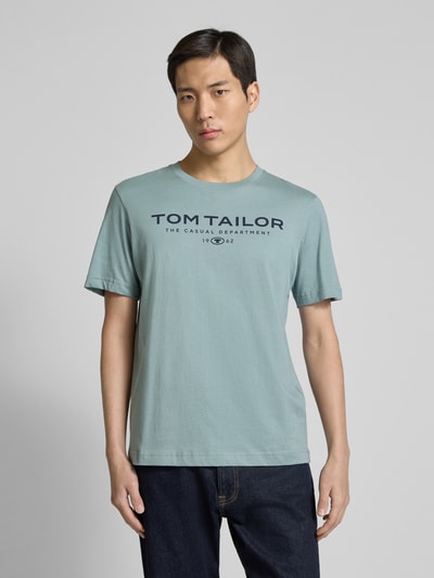 Tom Tailor Regular fit T-shirt van puur katoen Mintgroen - 4