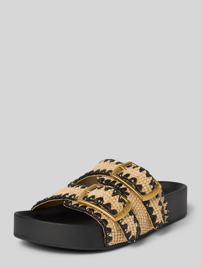 Steve Madden Slippers met labeldetails, model 'ON DECK' Beige - 1