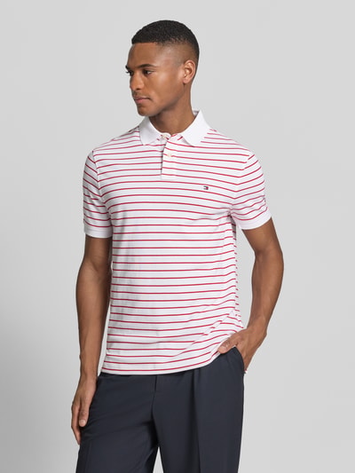 Tommy Hilfiger Regular Fit Poloshirt aus Baumwoll-Mix Rot Melange 4