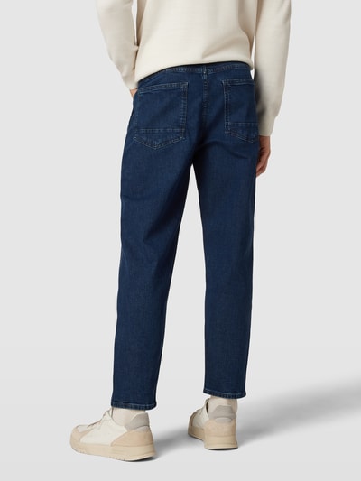 BOSS Orange Jeans met labeldetail, model 'Tatum' Marineblauw - 5