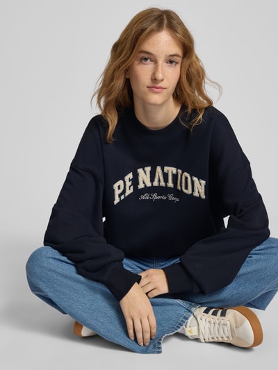 P.E Nation Relaxed Fit Sweatshirt mit Rundhalsausschnitt Dunkelblau 3