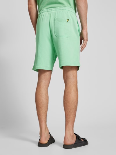 Lyle & Scott Sweatshorts met statement- en labelprint Lichtgroen - 5