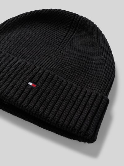 Tommy Hilfiger Beanie aus Baumwoll-Kaschmir-Mix  Black 2
