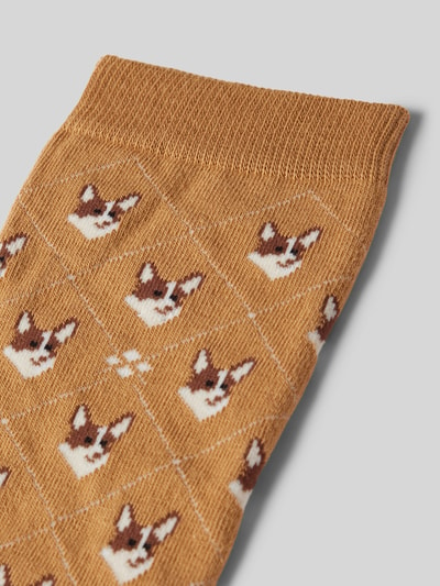 Burlington Socken mit Label-Detail Modell 'Corgi' Beige 2