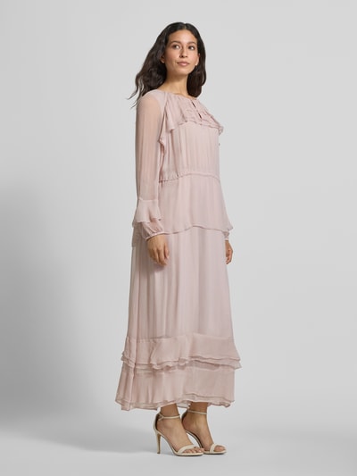 Marc Cain Maxikleid mit Rundhalsausschnitt Kitt 1