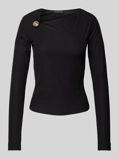 Guess Longsleeve mit Label-Applikation Modell 'FEBE' Black 2