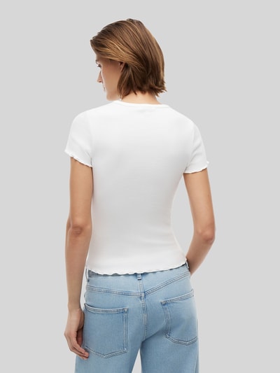 Tommy Jeans Slim Fit T-Shirt aus Baumwoll-Mix Offwhite 5