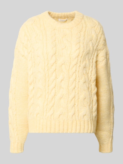 Christian Berg Woman Strickpullover mit Rundhalsausschnitt Hellgelb 2
