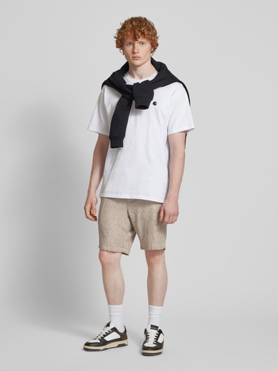 Jack & Jones Regular Fit Shorts mit Tunnelzug Modell 'MYKONOS' Taupe 1