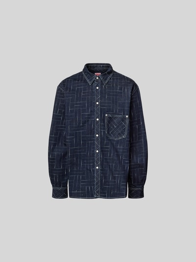 Kenzo Regular Fit Jeanshemd in Denim-Optik Dunkelblau 2