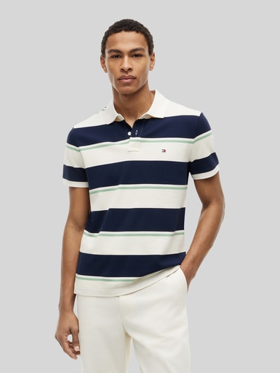 Tommy Hilfiger Regular Fit Poloshirt aus Baumwoll-Mix Marine 4